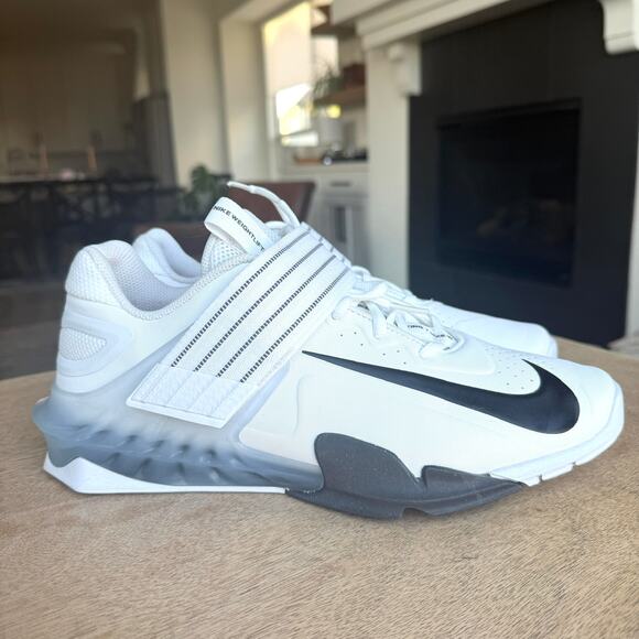 Nike Savaleos Weightlifting Shoes White Black Iron Grey Men’s Size 11 Training - Picture 1 of 10